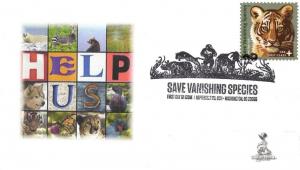 Save Vanishing Species First Day Cover, w/ b&w cancel,  #1