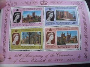 Stamps-St. Vincent Gren-Scott#153-156a-Mint Never Hinged Set of 4+Souvenir Sheet