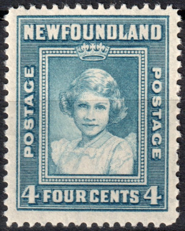 Newfoundland #256  MNH - 4c blu Princess Elizabeth (1941)
