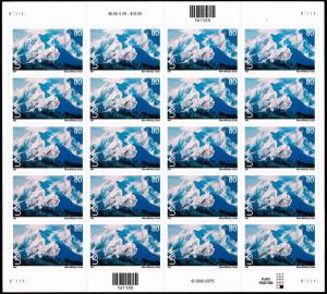 US C137 Airmail Mount McKinley 80c sheet (20 stamps) MNH 2001