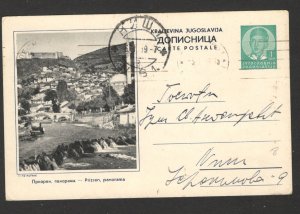 SERBIA - YUGOSLAVIA - ILLUSTRATED POSTCARD, STATIONERY - PRIZREN, KOSOVO - 1939.