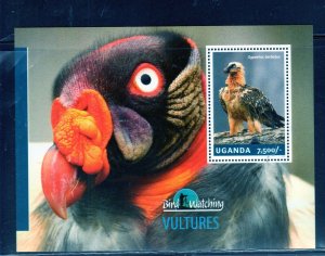 UGANDA #2126 2014 VULTURE MINT VF NH O.G S/S