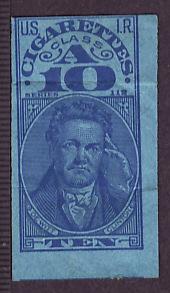 Cigarette stamp, 10 class A series 112 used single