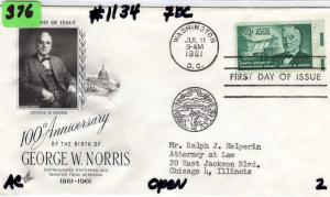 #1184, FDC, AC, CV=$2.00, (2012)