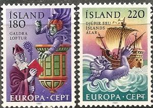 Iceland 541-42 MNH 1981 Europa CV $4.00