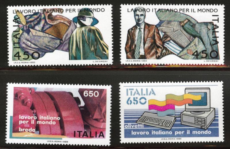 Italy Scott 1685-88 MNH** 1986 set