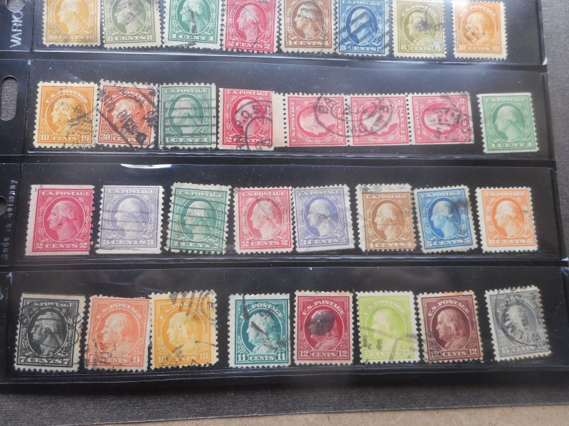 U.S. Collection 85 Used Washington/Franklin Stamps