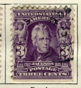 USA; 1902 early Presidential series issue fine used 3c. value