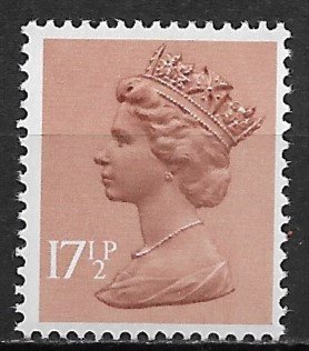 1980 Great Britain Machins #MH100 Queen Elizabeth 17½p MNH