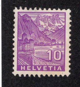 Switzerland 1934 10c bright violet Castle, Scott 221 MNG, value = 55c