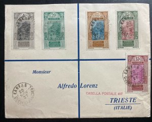 1927 Kankan French Guinea Registered Cover To Trieste Italy Sc#95