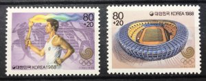 South Korea 1988 MNH Stamps Scott B53-54 Sport Olympic Games Stadium