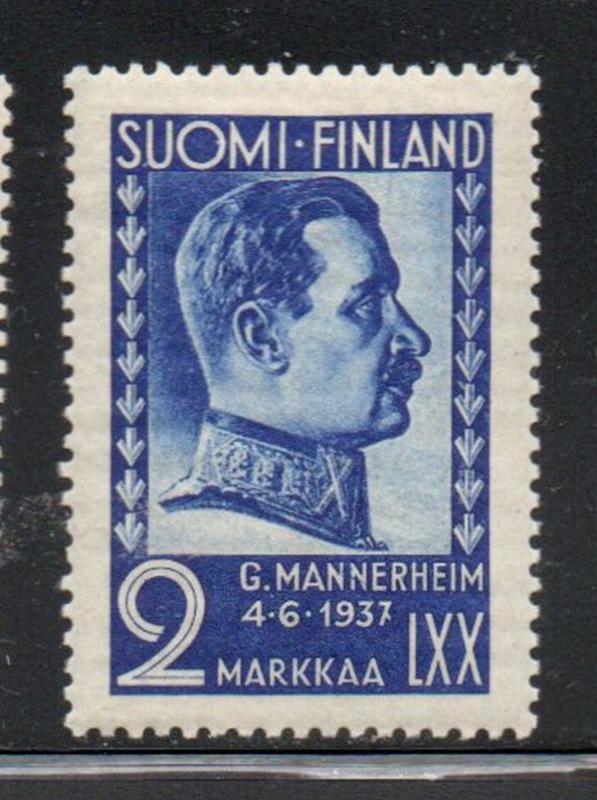 Finland Sc 213 1937 70th Birthday Baron Mannerheim stamp mint NH