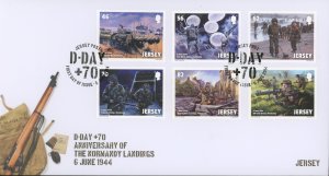 Jersey 1754-9 FDC cover D-day invasion WWII (2110 127)