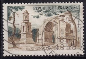 France 855 USED 1957 Roman Ruins, Saint Remy 50Fr