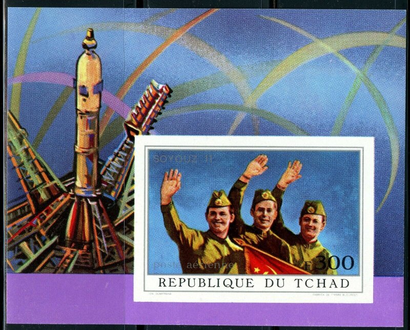 1972 Chad 456/B31b Soyuz 11 - Cosmonauts 20,00 €