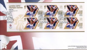 GB London 2012 Olympics Chris Hoy Gold First Day Cover Unaddressed 