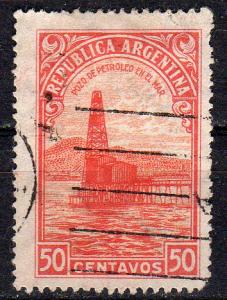Argentina 444 - Used - Petroleum / Oil Well (cv $0.25) (1)