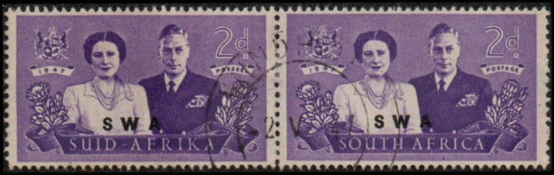 South West Africa 157 - Used - 2p Royal Visit / Royal Couple (1947) (cv $0.60)