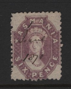 Tasmania SC # 32 F-VF  used neat cancel with nice color ! see pic !