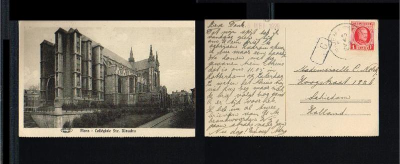 1929 - Belgium Picture postcard - Collegiale Ste Waudru - Mons [B02_128]