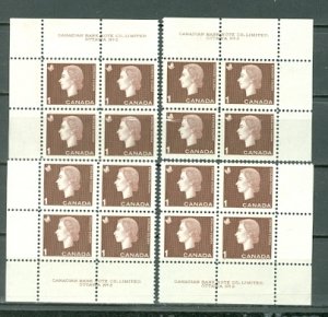 CANADA 1963 CAMEO #401 ...PL 2 SET CORNERS BLKS MNH...$5.00