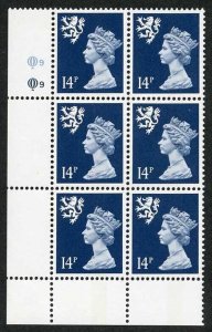 S-QFP14A 14p Deep Blue Scotland Questa CB FCP/PVA Cyl Q9/Q9 Perf P U/M