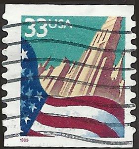 # 3281c USED FLAG AND CITY SMALL DATE