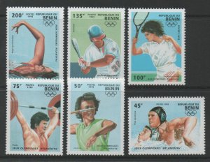 Thematic Stamps Sports - BENIN 1995 OLYMPICS 96 6v 1278/83 mint