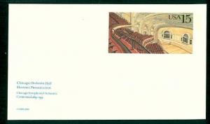 #UX152 Chicago Orchestra Hall Postal Card - MInt