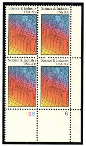 US  2031  Science and Industry 20c - Plate Block of 4 - MNH - 1983 - 798-6 LR