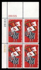 #1271 5c Settlement of Florida Issue Plate Block MNH