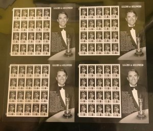 4526, Gregory Peck Press Sheet of Four Panes of 20 Stamps - Stuart Katz