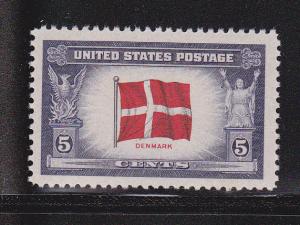 U.S. # 920, Denmark, Mint Never Hinged