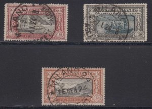 ITALY 1923 MANZONI Sc 165-166 & 168 KEY VALUE USED SCV$540.00