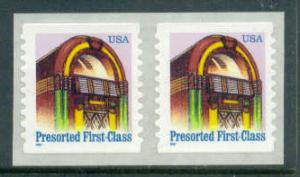 2912B 25c Juke Box Fine MNH Pair