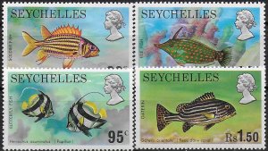 1974 Seychelles fish 4v. MNH SG n. 323/26