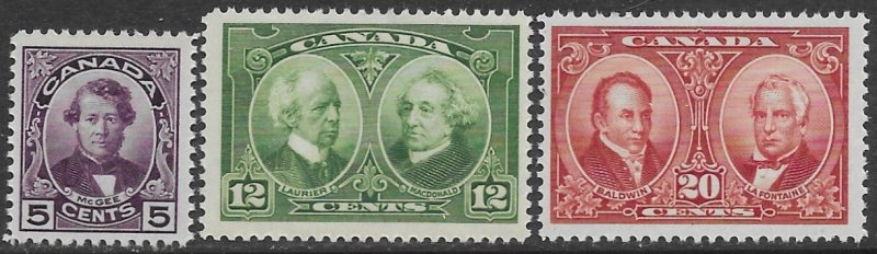 Canada 146-48  1927   set  3  VF  Mint  NH