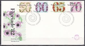 Netherlands, Scott cat. B577-B580. Flowers as Numbers issue. First day cover. ^