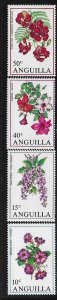 Anguilla 1970 Flowers Hibiscus Morning Glory Sc 87-90 MNH A2388