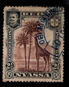 Nyassa Scott 26 Used African Animal Giraffe stamp from 1901 set