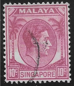 Singapore #9 10c King George VI