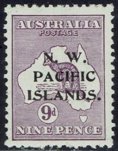 NWPI NEW GUINEA 1915 KANGAROO 9D 1ST WMK