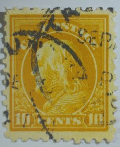 USA SC # 433 10c org yel 1914 