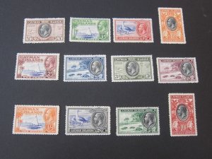 Cayman Islands 1935-36 KGV Sc 85-96 set MNH