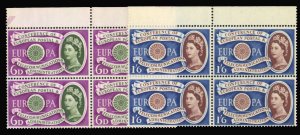 British Commonwealth - Great Britain #377-378 Cat$32, 1960 Europa, set of two...