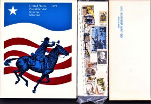 USPS  1973 -  Sealed Souvenir Commemorative Year Set -  Mini Album & Envelope