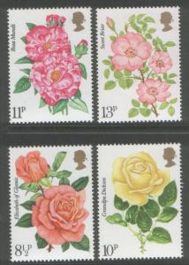 Great Britain 1976 Roses (4) Scott #