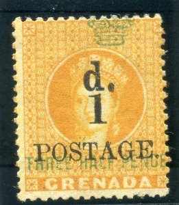 Grenada 1886 QV 1d on 1½d orange & green MLH. SG 37. Sc 27.