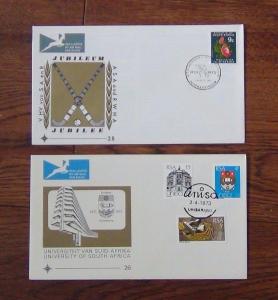 South Africa 10 x FDC 1973 1975 University Escom Sport Satellite Cats etc 